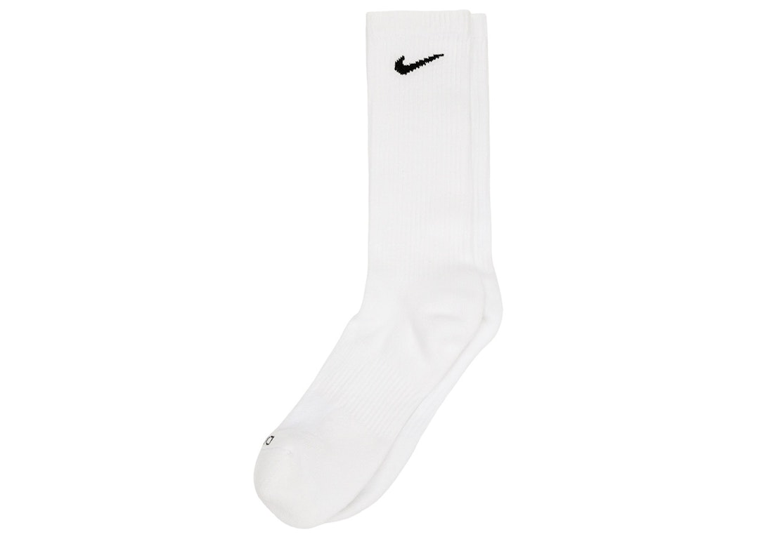 Pre-owned Nike Everyday Plus Cushioned Crew Socks (6 Pairs) White