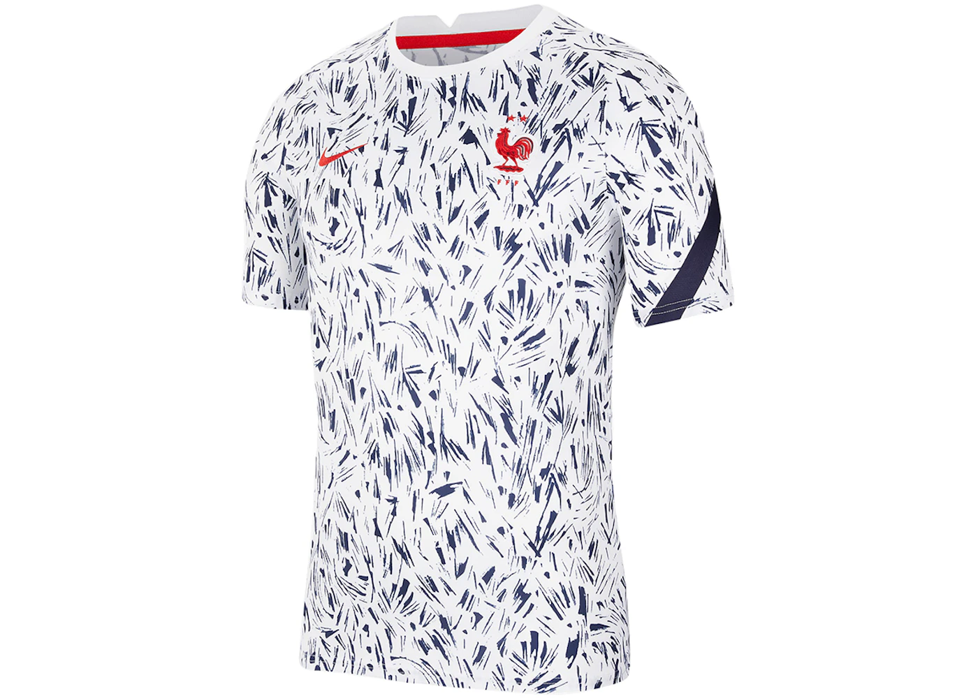Nike FFF Short Sleeve Soccer Jersey White/Blackened Blue/University Red Men's - US