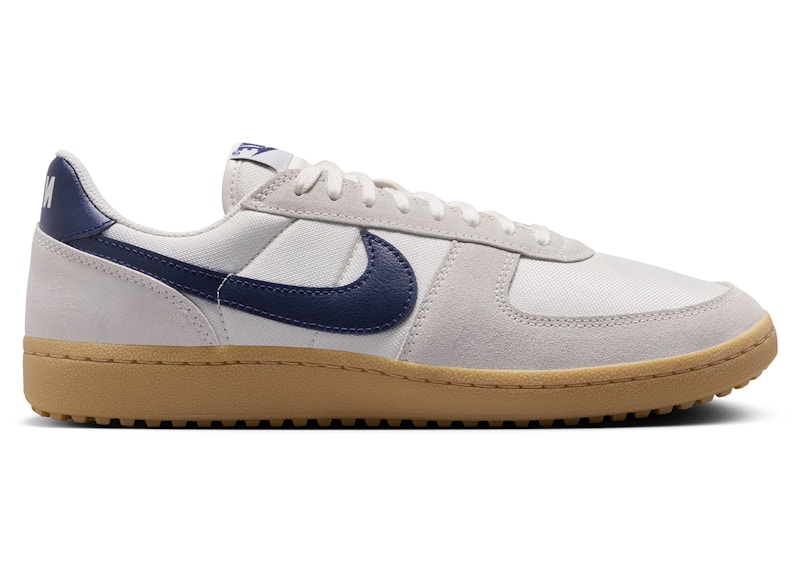 Pre-owned Nike Men's Field General Sneakers In Pale Ivory/gum Yellow/midnight Navy Blue