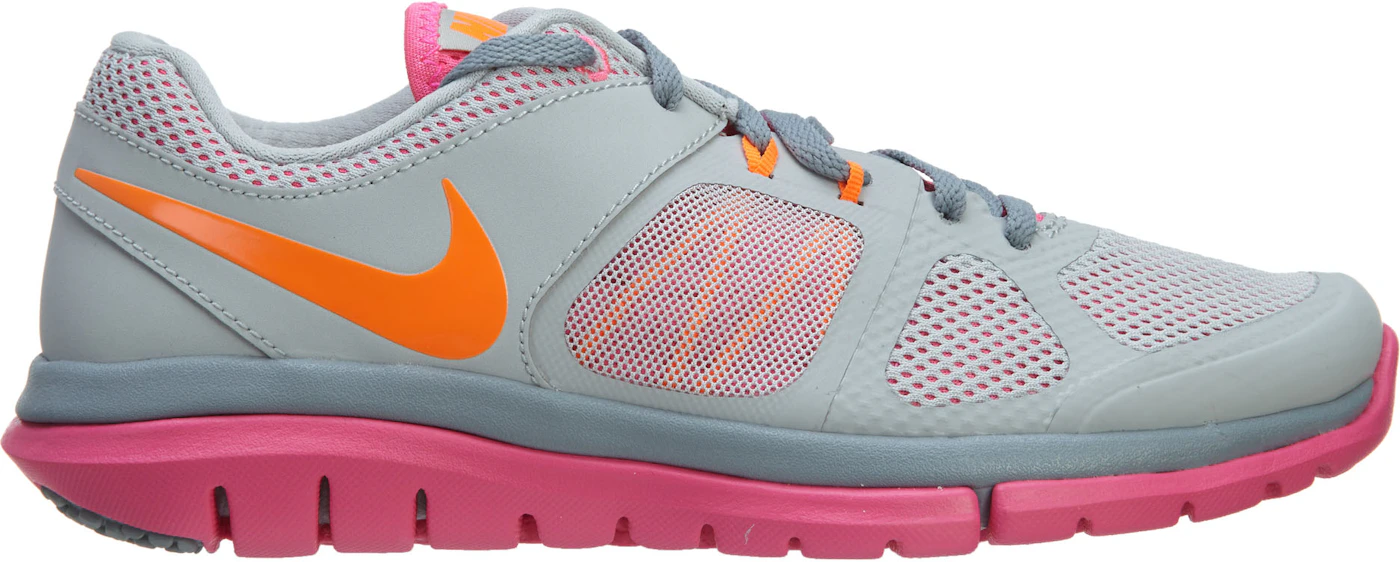 per ongeluk Verpersoonlijking Trouw Nike Flex 2014 Rn Msl Grey Mist Total Orange - Pink Pow - Dove Grey (Women's)  - 642780-017 - US
