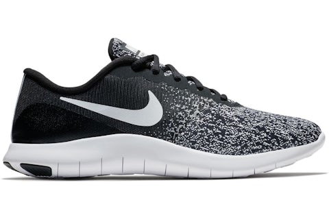 Nike flex contact women's running shoes black and white online