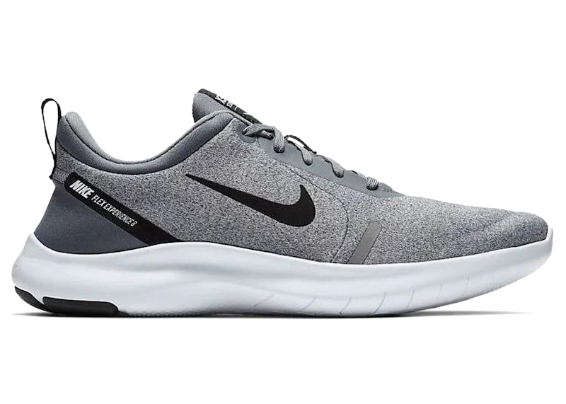 Men's Nike Flex Experience RN 8 Black Sneakers in Cool Grey/Reflect Silver/White