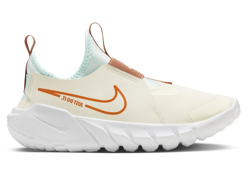 Pre-owned Nike Flex Runner 2 Bright Orange Sneakers In Light Ivory/white/amber Brown