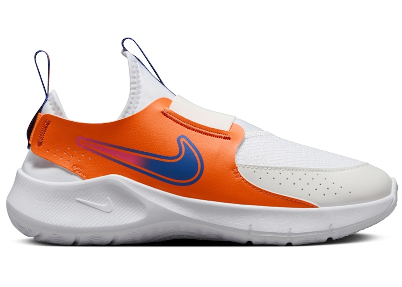 Pre-owned Nike Flex Runner 3 Astronomy Blue Sneakers In White/total Orange/team Orange