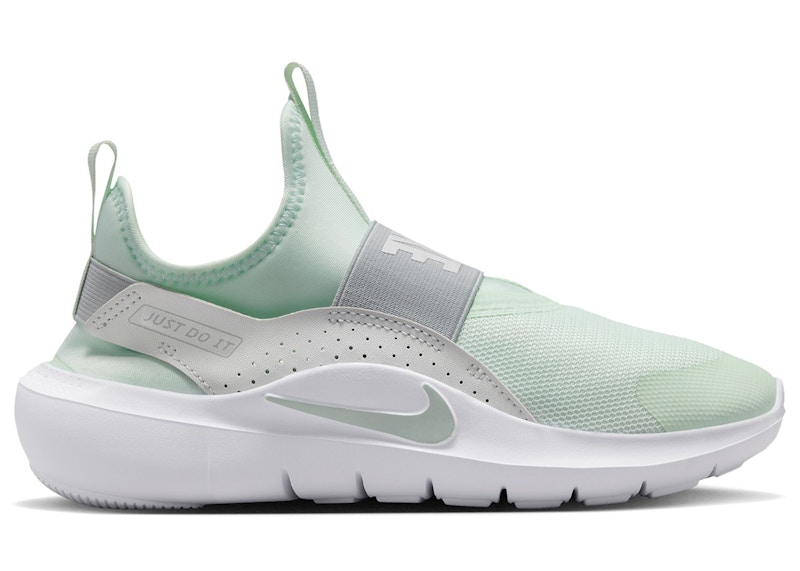 Nike Flex Runner 4 Silver Sneakers in Barely Green/Photon Dust/White