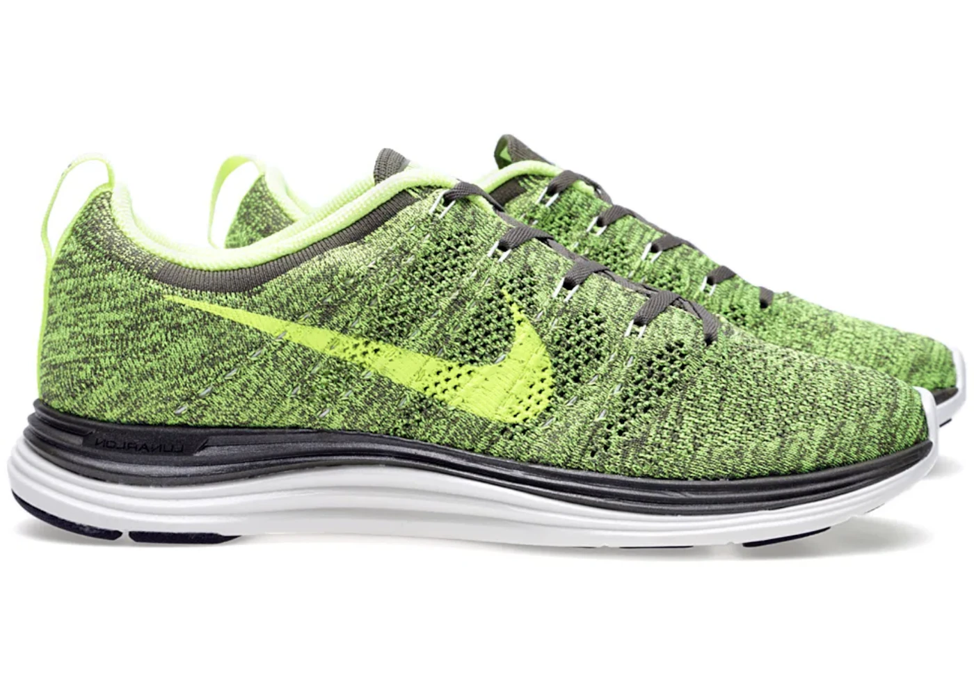 Nike Flyknit Lunar1 Tarp Green Volt Men s 554887 371 US