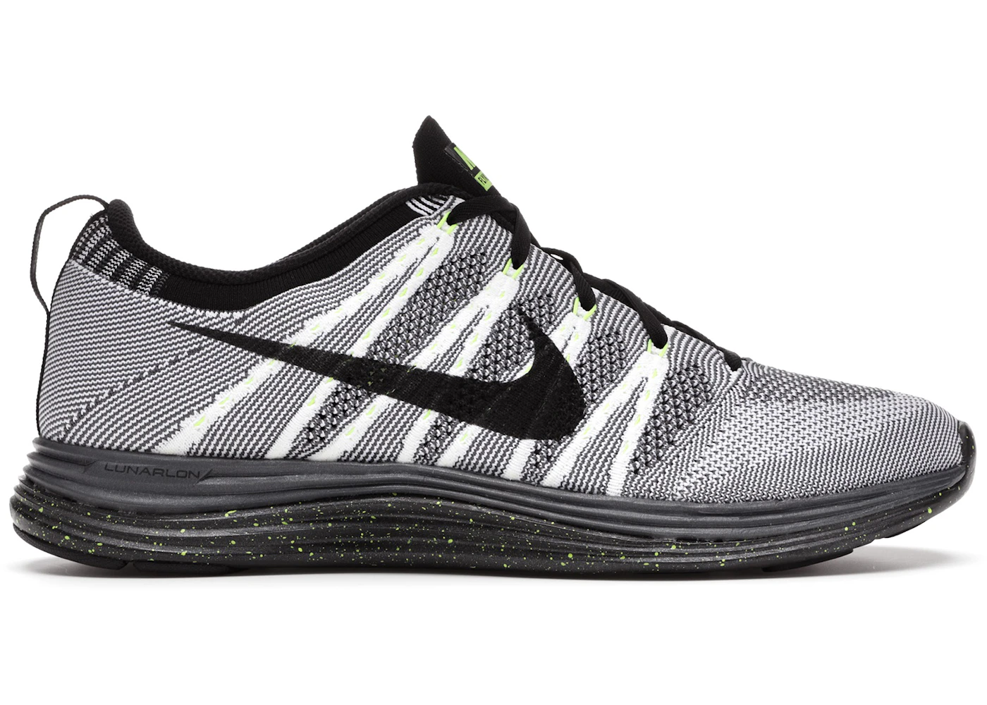 Nike Flyknit Lunar1+ White Black Volt Men's - 554887-107 - US