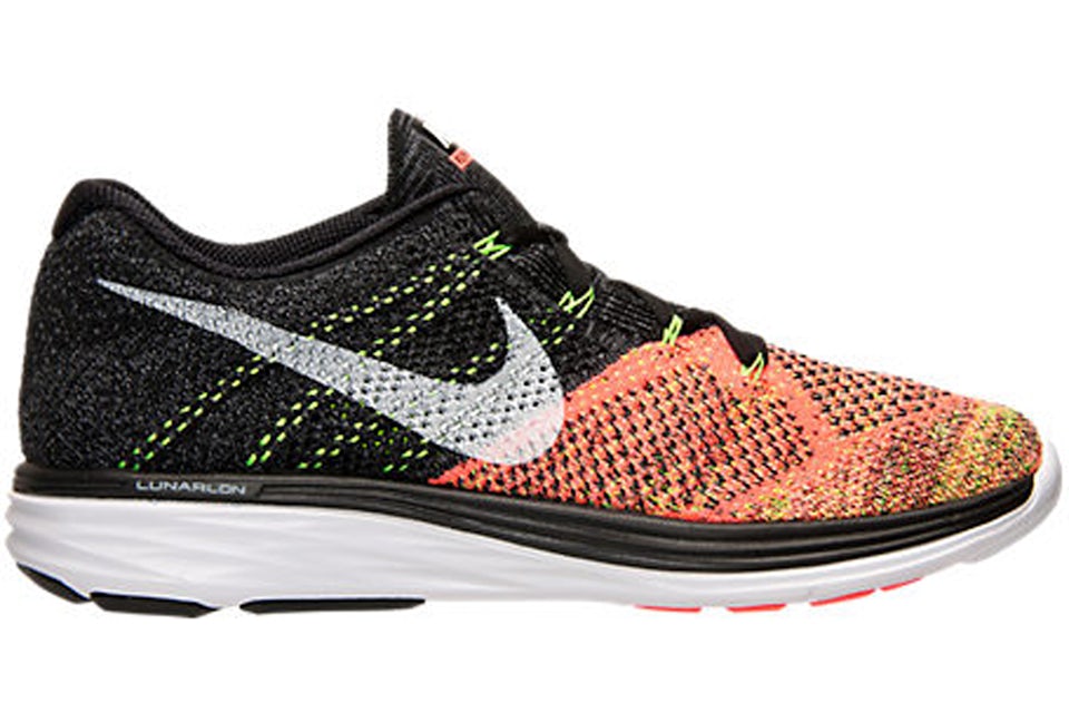 Nike Flyknit Lunar 3 Orange Toe Hombre 698181 007 US