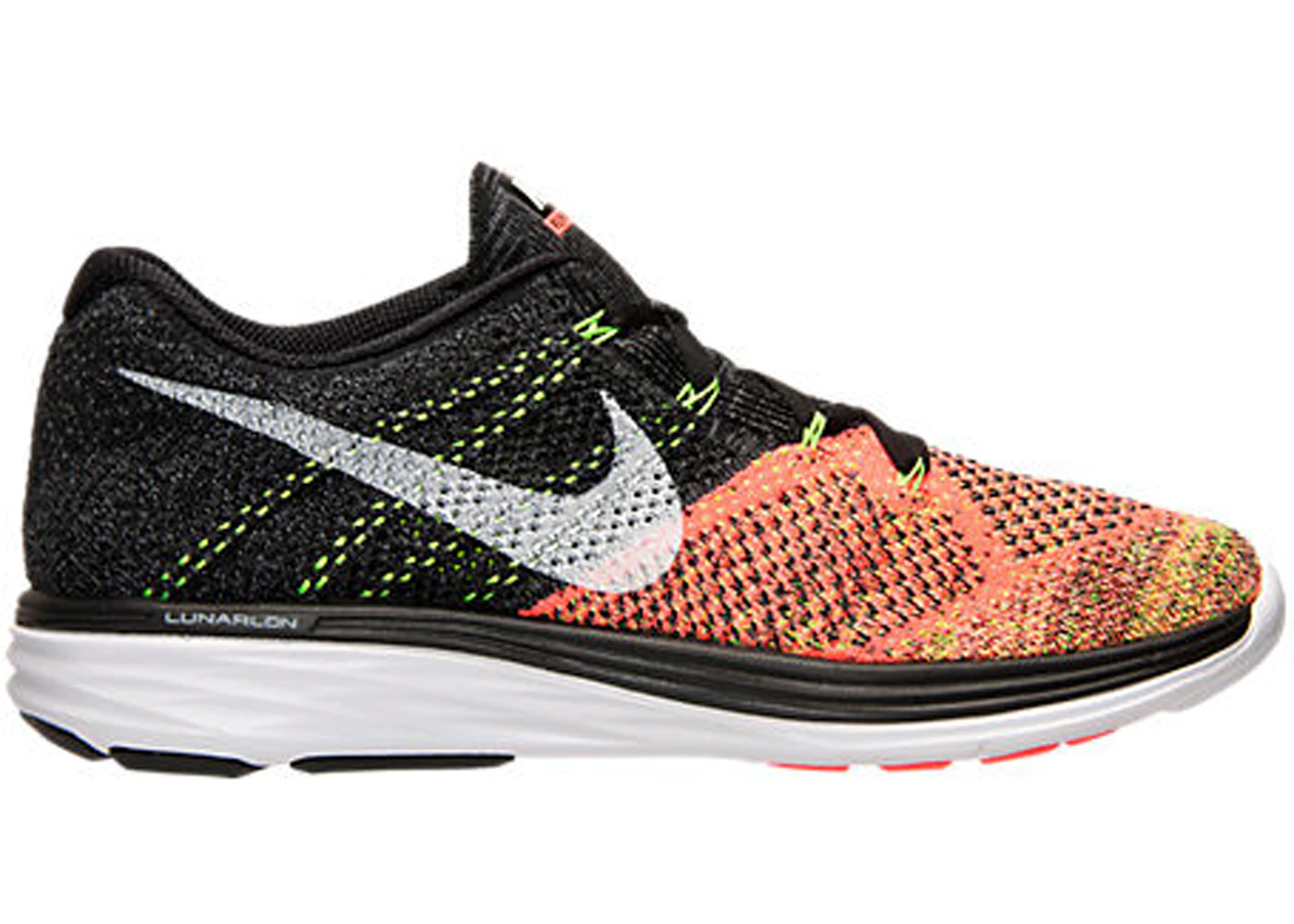 Nike Flyknit Lunar 3 Orange Toe Men s 698181 007 US