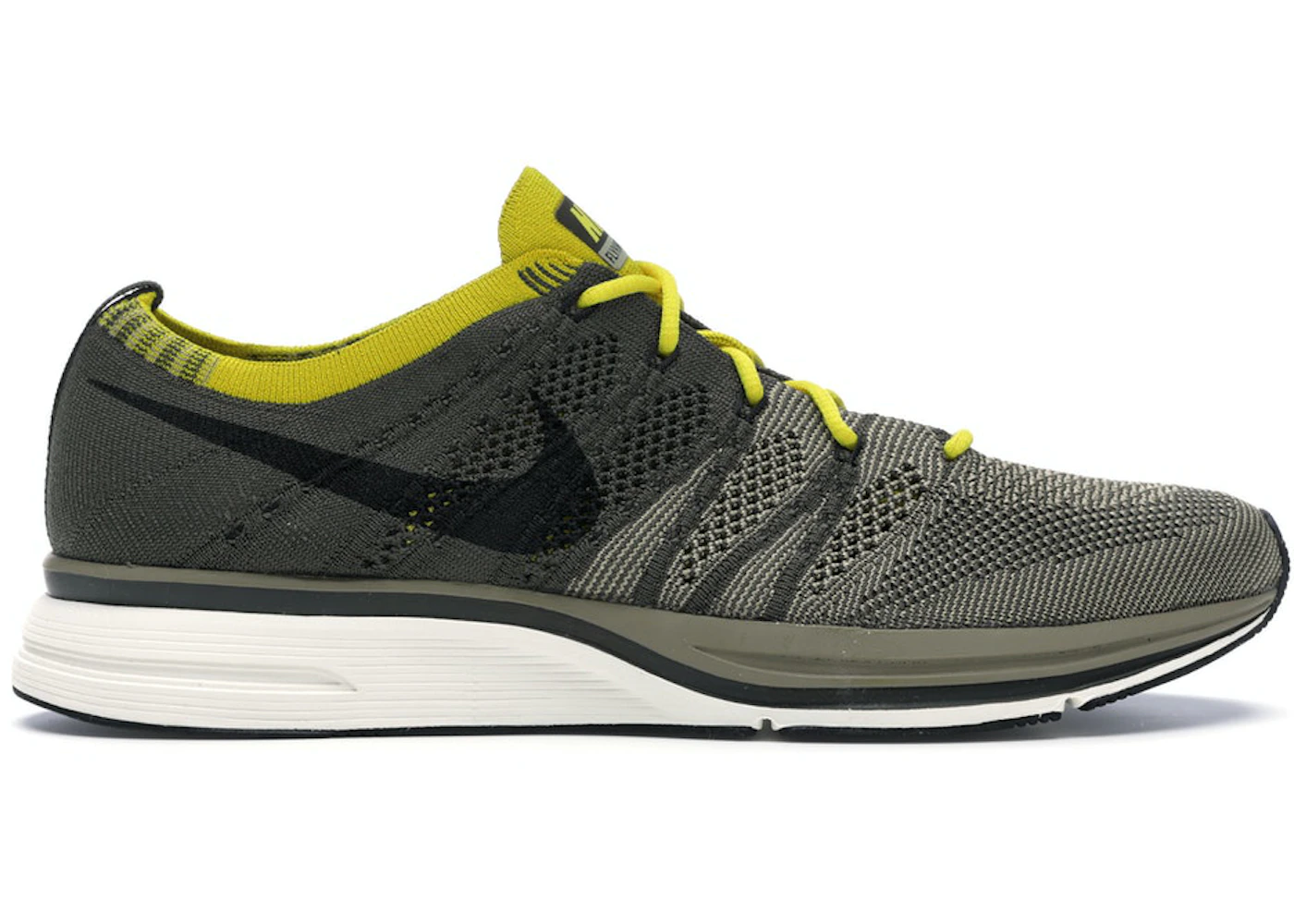 Nike Flyknit Trainer Cargo Khaki Bright Citron Men's AH8396-300 US