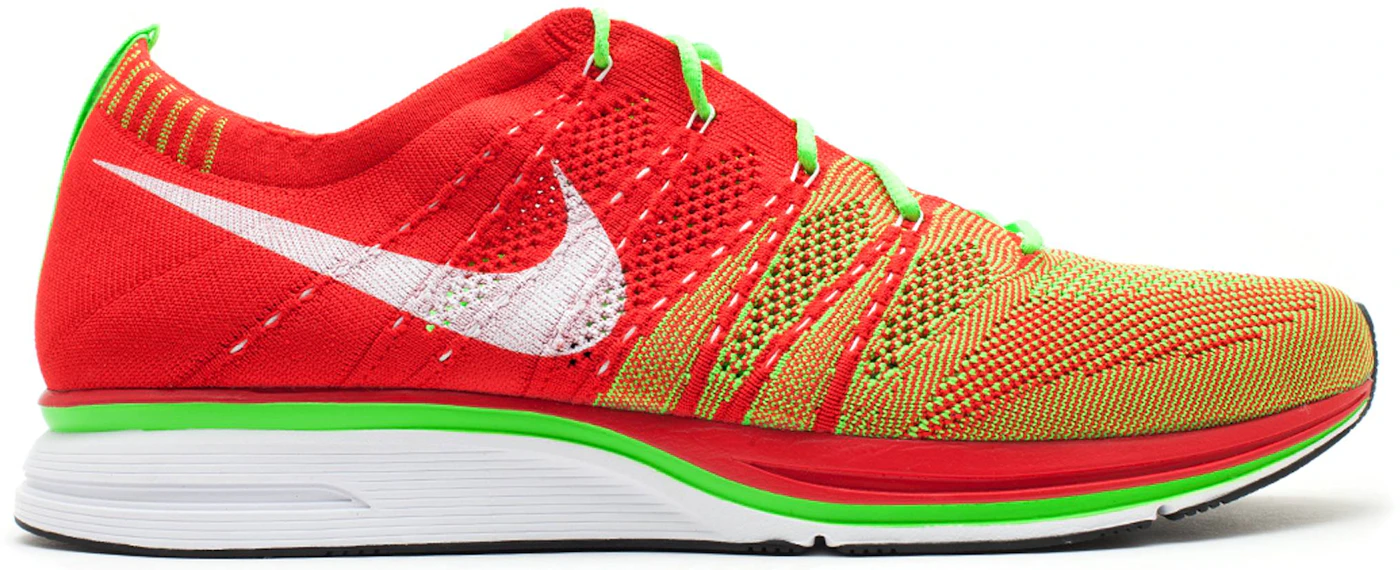 Nike Flyknit Trainer+ Red Electric Green - 532984-631 -