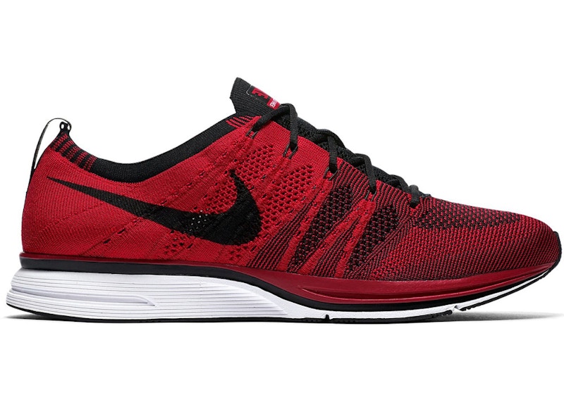 red flyknit trainer