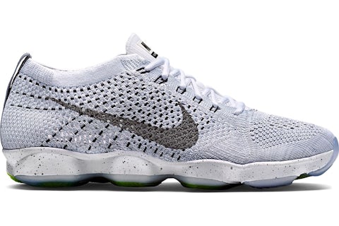 Nike Flyknit Zoom Agility White Wolf Grey Women s 698616 100 US