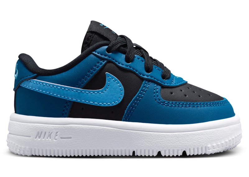 Nike Force 1 Low Sneakers in Black/Court Blue/White