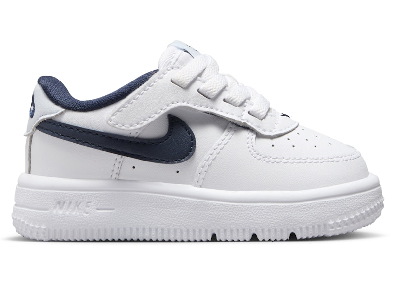 Pre-owned Nike Force 1 Low Easyon Sneakers In White/football Grey/midnight Navy Blue