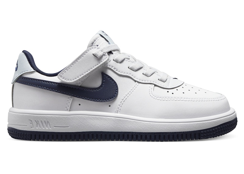 Pre-owned Nike Force 1 Low Easyon Sneakers In White/football Grey/midnight Navy Blue