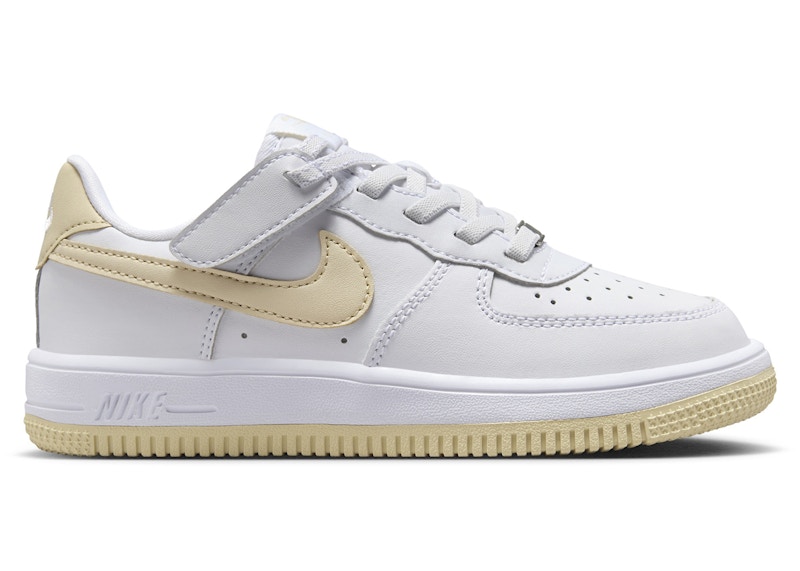 Pre-owned Nike Force 1 Low Easyon Sneakers In White/light Khaki In Multi