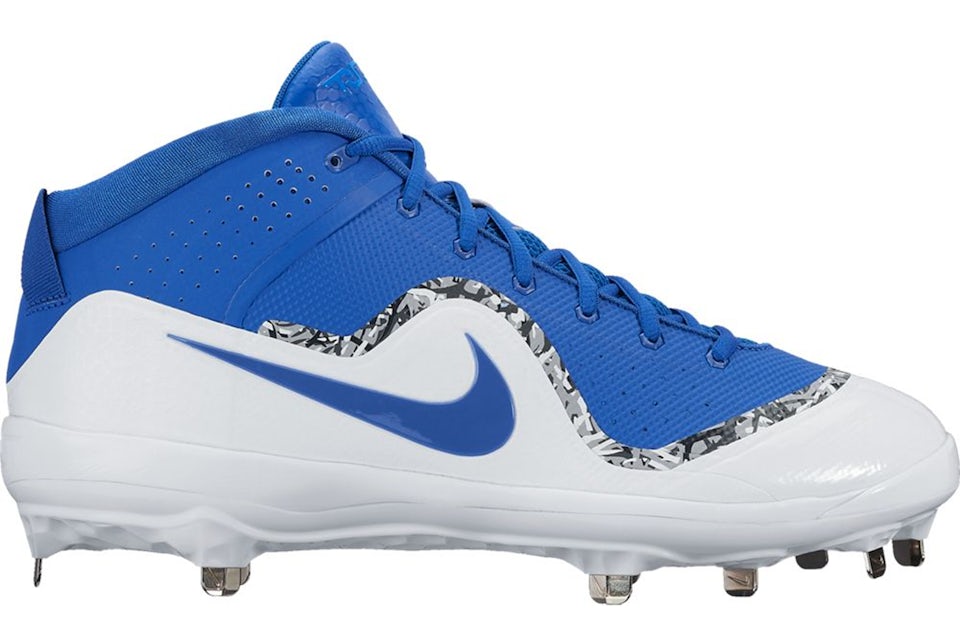 Nike Force Air Trout 4 Pro Metal Cleat Game Royal White Hombre