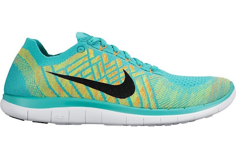 Nike free 4.0 flyknit green and blue online