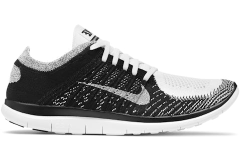 Nike Free Flyknit White Black Men's 631053-100 US