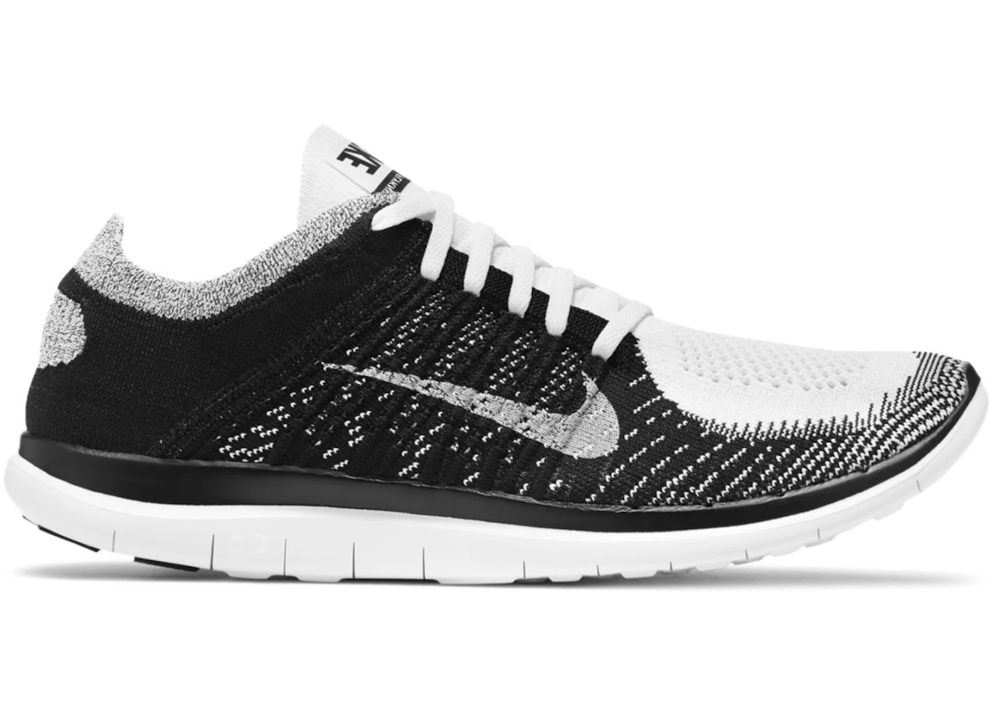 Nike Free 4.0 Flyknit White Black Men's - 631053-100 - US