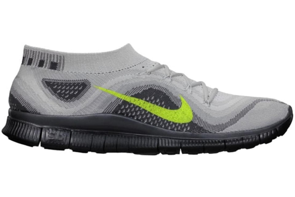 Nike Free Flyknit Pure Platinum Volt Men s 615805 070 US