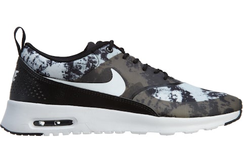 Nike Free Air Max Thea Print Black White-Dark Grey (Women's