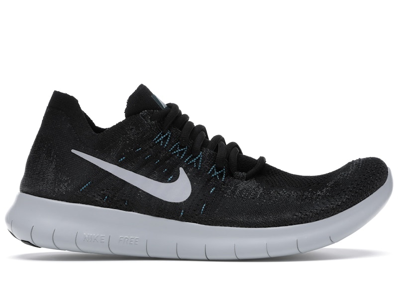 Nike free rn flyknit sale 2017 women's black and white