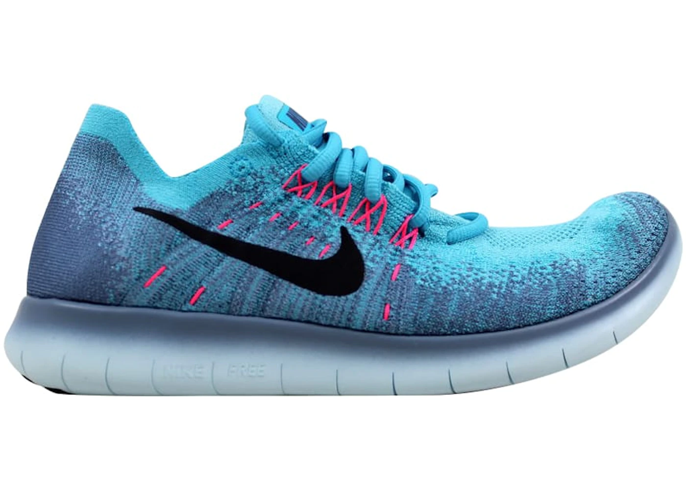 Nike free rn flyknit 2017 blue Clearance