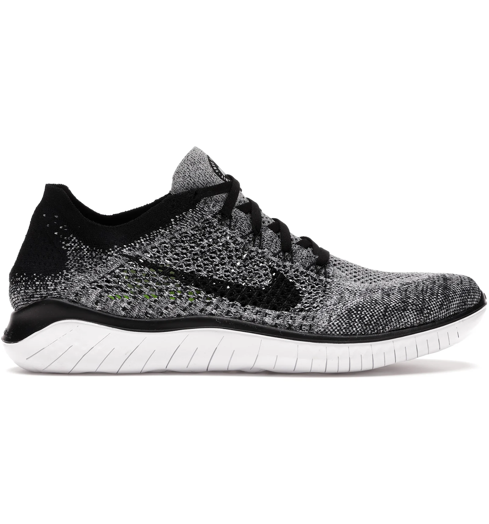 Nike Free RN Flyknit 2018 Black White Ombre Men's - 942838-101 - GB