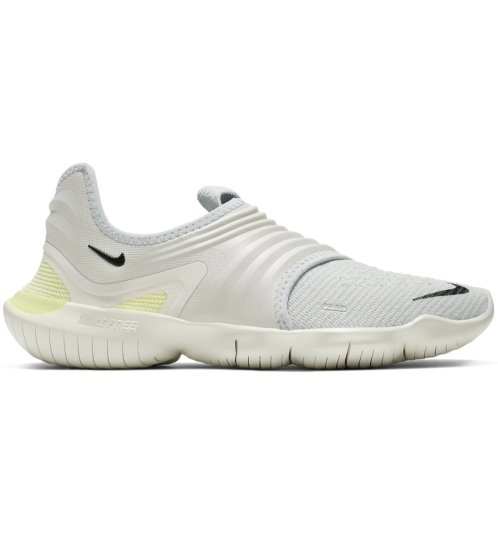 Nike Free RN Flyknit 3.0 Pure Platinum Luminous Green Women s