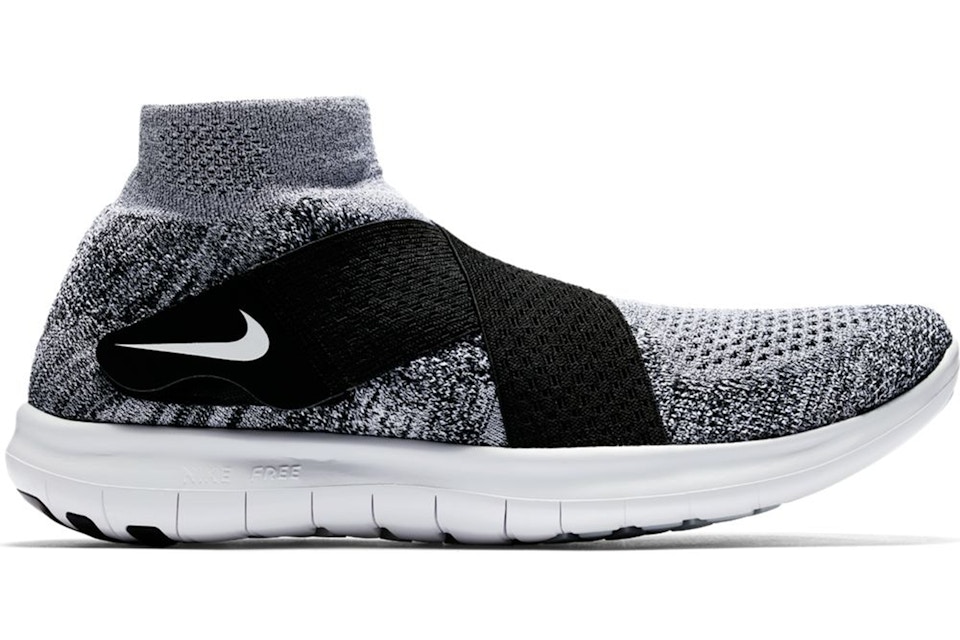 Nike Free Rn Motion Flyknit 17 Black White 0845 001 Nike Free Rn Motion Flyknit 17 Black White 0845 001