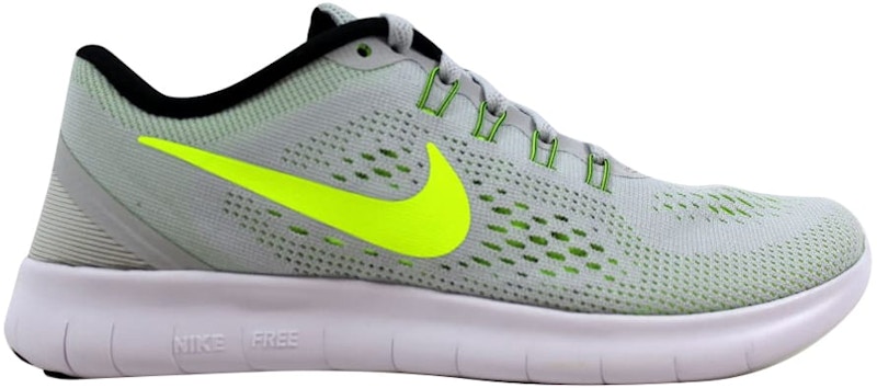 Nike Free RN Pure Platinum Volt Black Wolf Grey Women s 831509