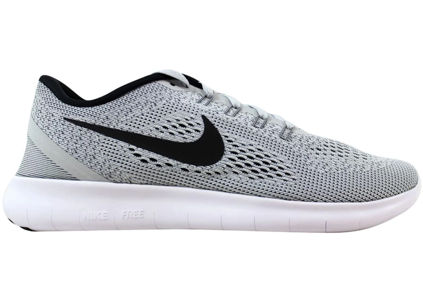 Nike Free RN White/Black-Pure Platinum Men's - 831508-101 - US