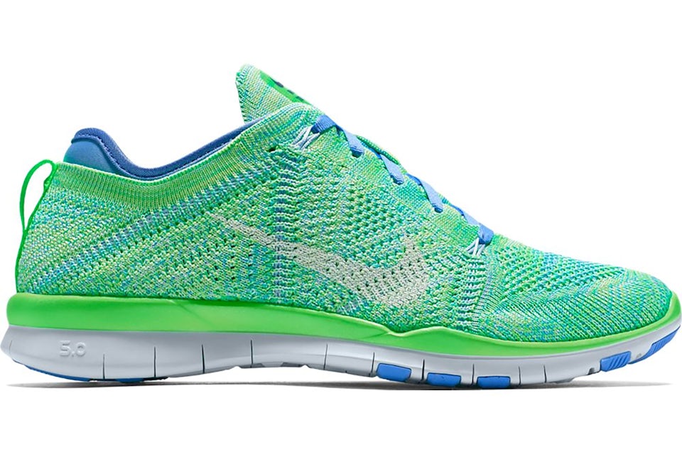 Nike Free TR Flyknit Voltage Green Chalk Blue Women s 718785
