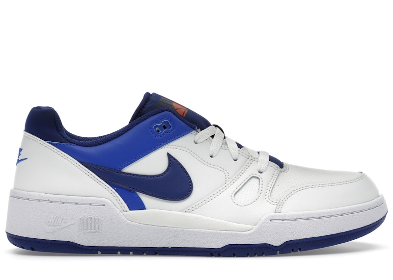 Pre-owned Nike Men's Full Force Low Deep Royal Blue Sneakers In Summit White/racer Blue In Multi