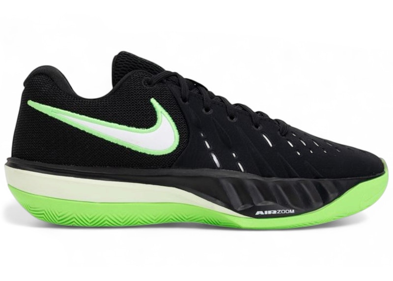 Men's Nike GT Cut Academy 2 White Sneakers in Black/Voltage Green/Volt Tint
