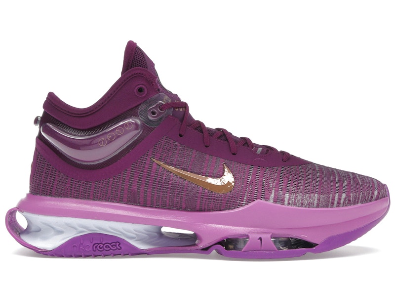 Pre-owned Nike Men's Gt Jump 2 Metallic Red Bronze Sneakers In Viotech/hyper Violet/bold Berry In Purple