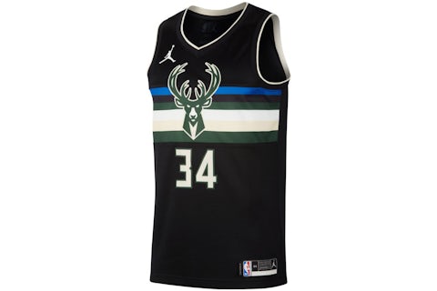 Nike Giannis Antetokounmpo Bucks Statement Jersey Core Negro/Cargo