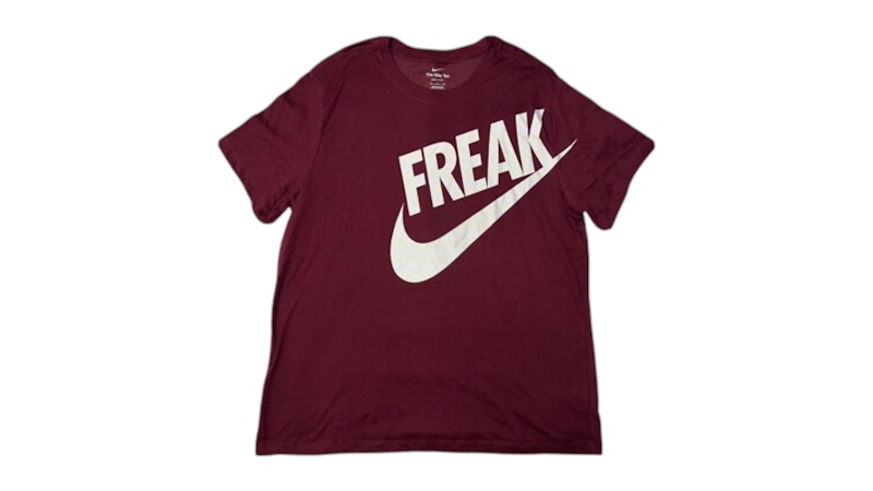 Nike Giannis Freak Basketball Dri-Fit T-shirt Dark Red