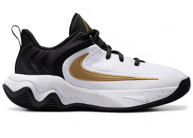 Pre-owned Nike Giannis Immortality 4 Sneakers In Black/white/metallic Gold In Multi