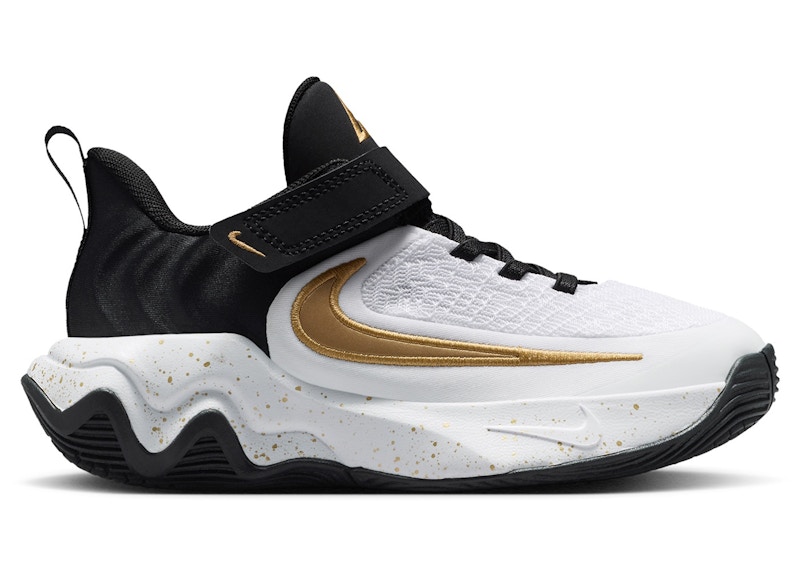 Pre-owned Nike Giannis Immortality 4 Sneakers In Black/white/metallic Gold In Multi