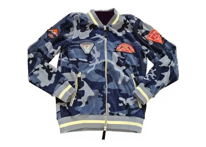 Nike blue cheap camo jacket