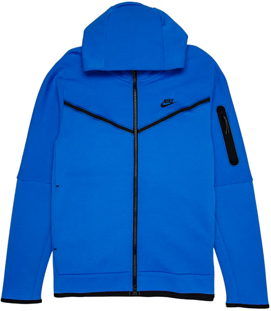 Nike Hooded Sportswear Tech Fleece Full-Zip Hoodie Signal Blue/Black ...