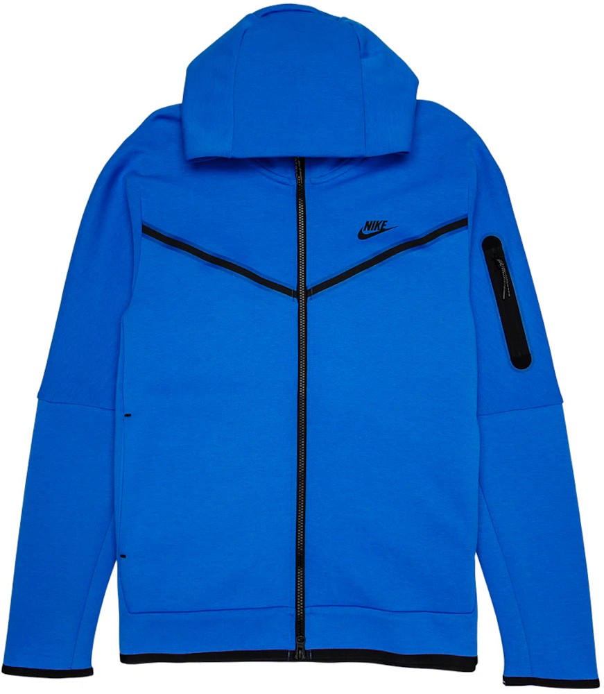 Nike Hooded Sportswear Tech Fleece Full-Zip Hoodie Signal Blue/Black ...