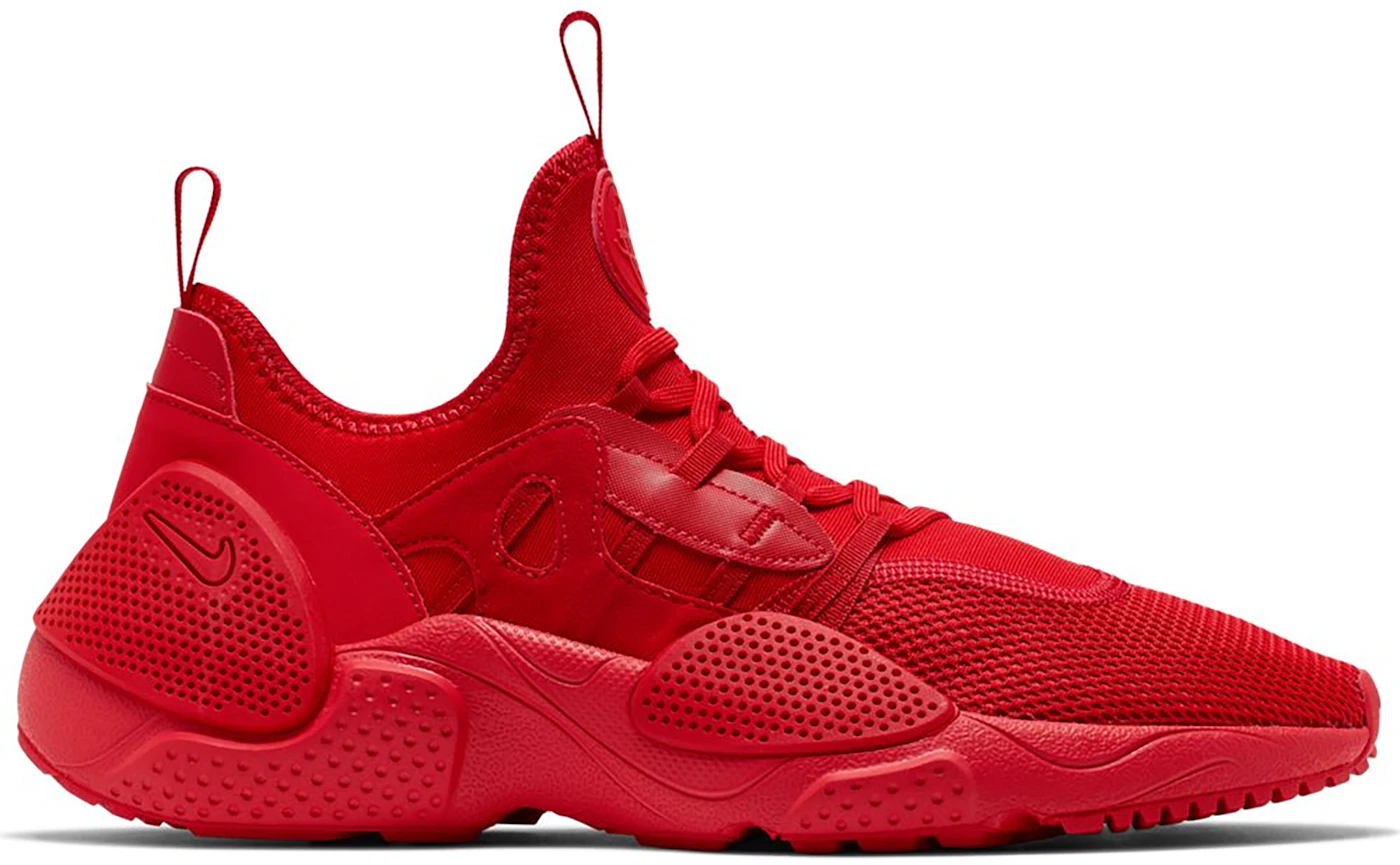 Custom Painted Green/Red Nike Air Huaraches **Add Exact Size in Notes** Grade School 3.5-7y / Original Green with Red