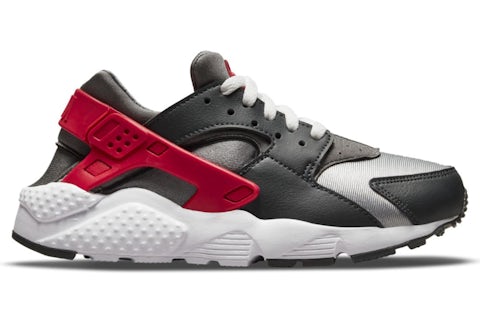 Nike Huarache Run Dark Smoke Grey University Rojo (para escolares
