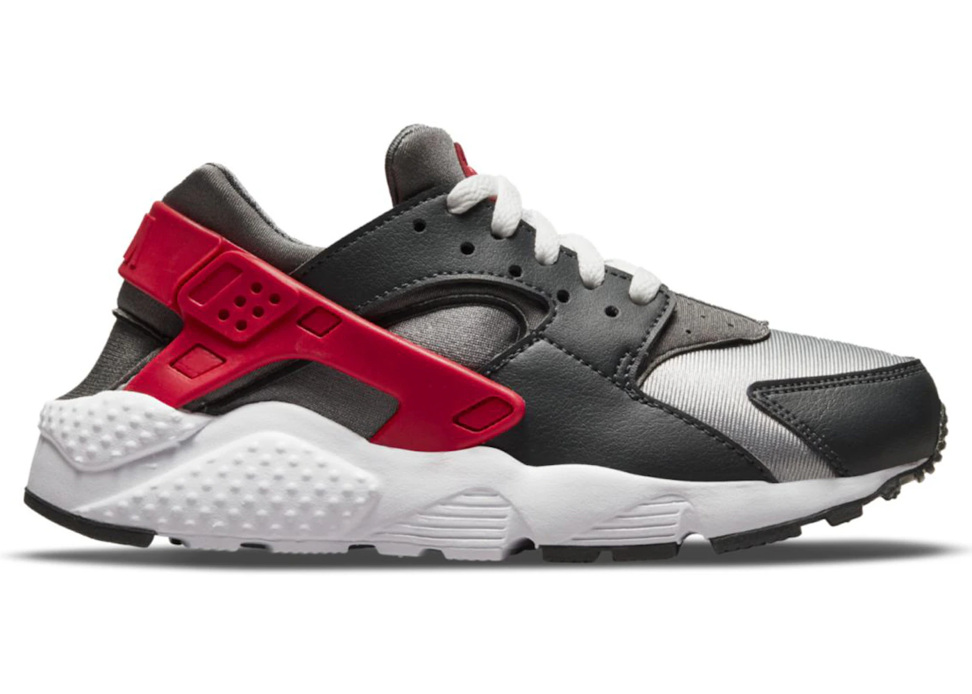 Nike Huarache Run Dark Smoke Grey University Rojo (para escolares