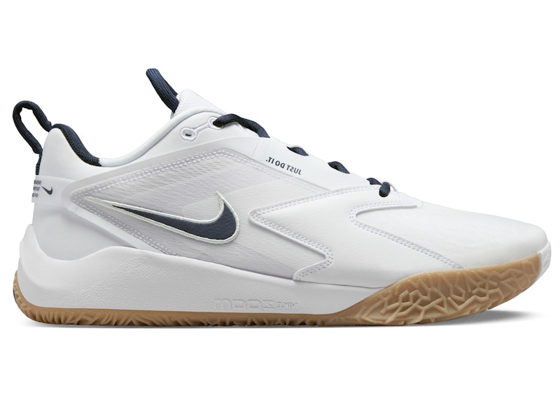 Pre-owned Nike Men's  Hyperace 3 Sneakers In White/photon Dust/college Navy Blue In Multi
