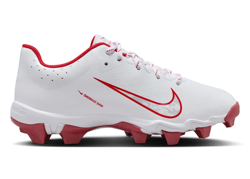 Pre-owned Nike Hyperdiamond 4 Keystone Sneakers In White/pure Platinum/university Red In Multi